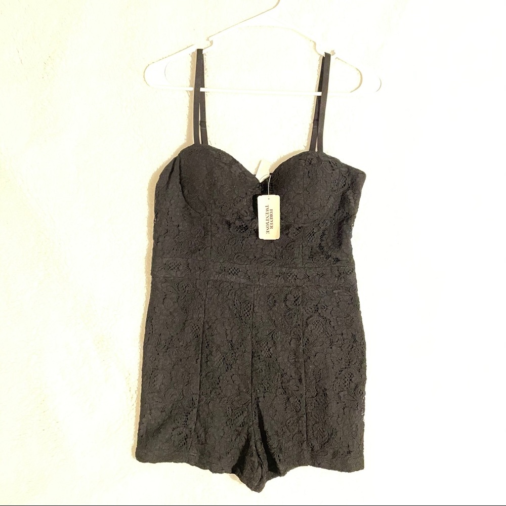 Forever 21 Black Laced Jumpsuit
